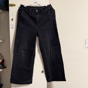 American Eagle Outfitters Black Cropped Jeans